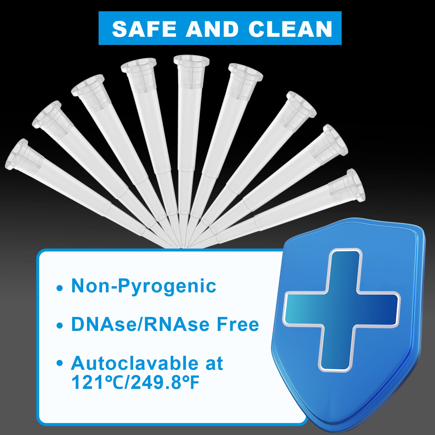 ONiLAB Pipette Tips ,5 volumes 10ul,200ul,1000ul,5000ul,10ml , Polypropylene (PP) Non-pyrogenic, DNAse/RNAse Free,Autoclavable Transparent Lab Universal Plastic Widely Compatible Liquid Pipettor Tips