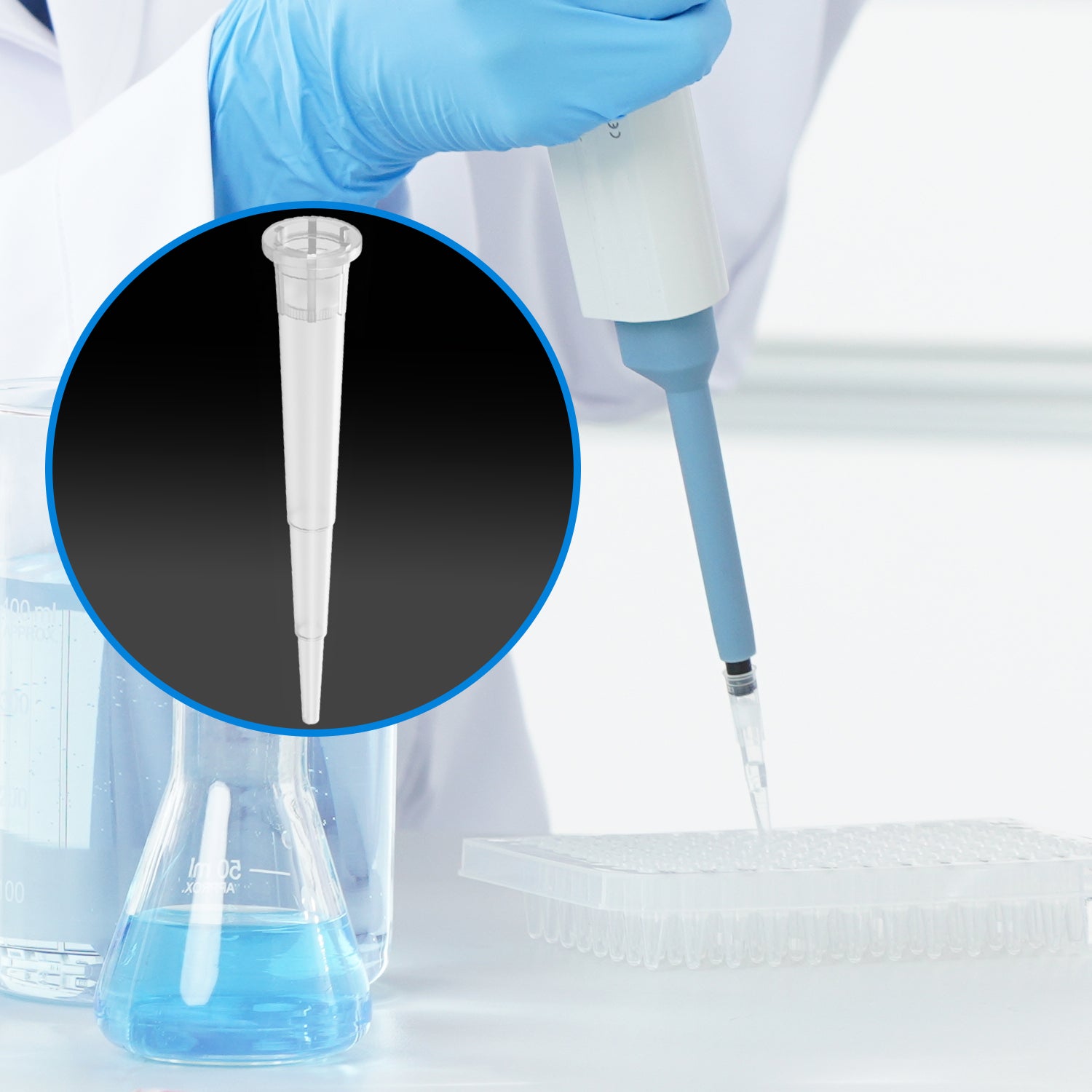 ONiLAB Pipette Tips ,5 volumes 10ul,200ul,1000ul,5000ul,10ml , Polypropylene (PP) Non-pyrogenic, DNAse/RNAse Free,Autoclavable Transparent Lab Universal Plastic Widely Compatible Liquid Pipettor Tips