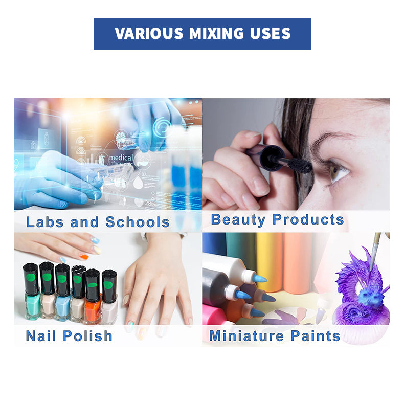 ONiLAB Mini Vortex Mixer with Touch Function, Lab mixing, Nail Polish ,Tattoo Ink ,Eyelash Adhesives and Acrylic Paints mixing , Lab Vortexer with Sturdy Aluminum Casting Base,with 120pcs 7/32in Mixing Balls