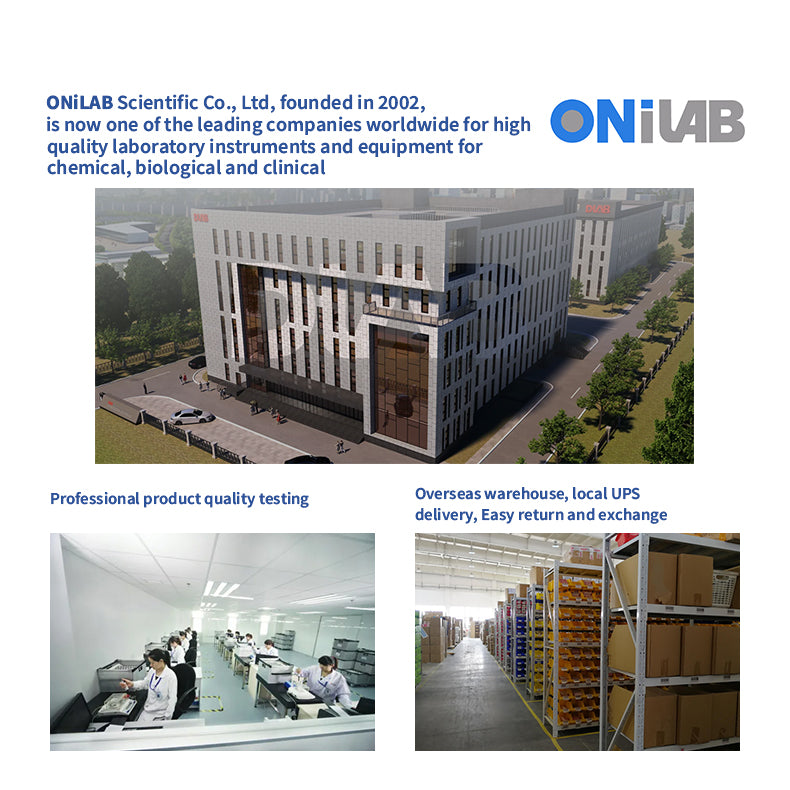 ONiLAB 280℃ 5 inch LED Digital Hotplate Magnetic Stirrer with Ceramic Coated Stainless Steel Work Plate with Support Stand and1pc Stirring Bar (Bar set machine with addtional 8pcs bars)