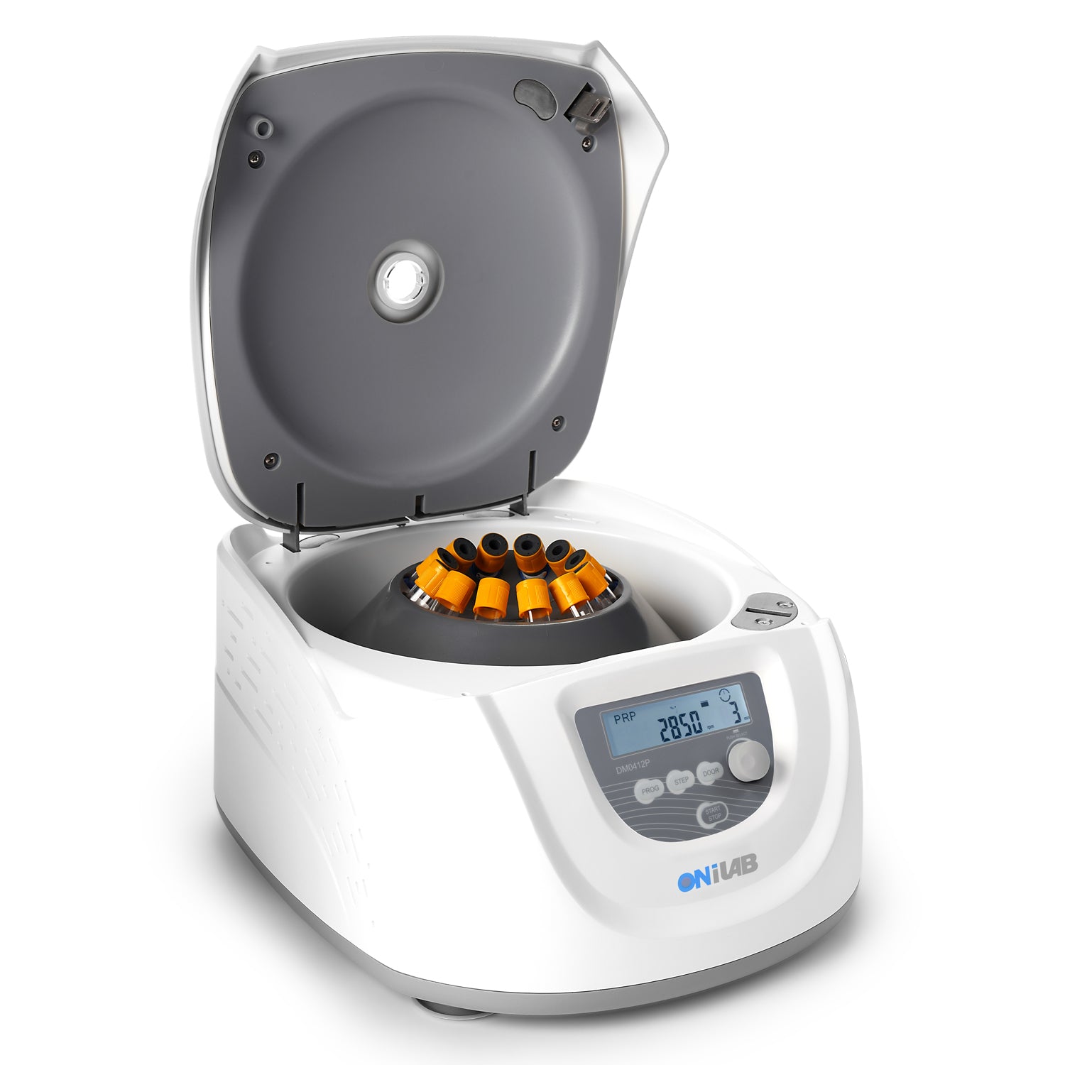 ONiLAB Lab benchtop Centrifuge Machine 8x15mL, 12x10mL/7mL/1.5-5ml, Digital Desktop Lab Centrifuge, Timer 30sec-99min, Speed 300-4500rpm(Max. 2490xg)