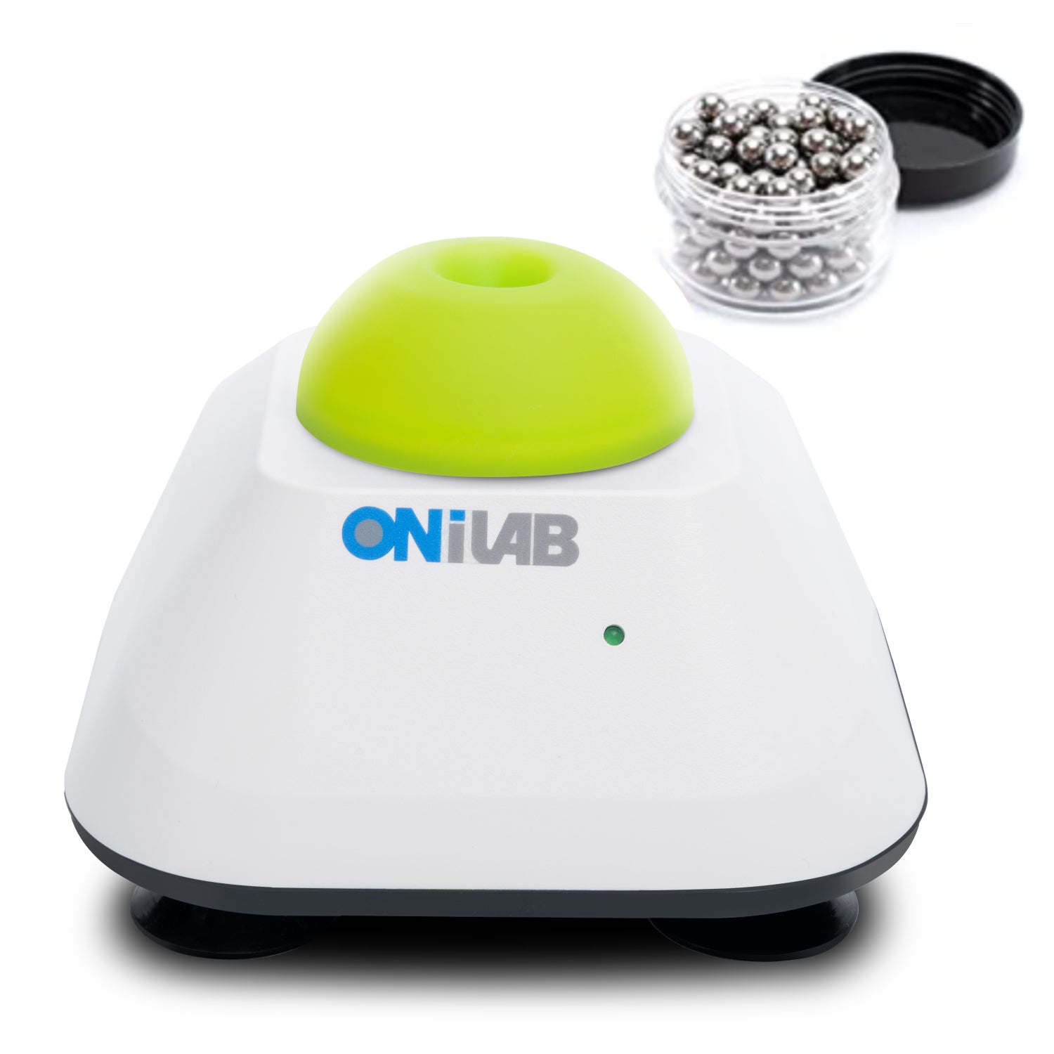 ONiLAB Mini Vortex Mixer with Touch Function, Lab mixing, Nail Polish ,Tattoo Ink ,Eyelash Adhesives and Acrylic Paints mixing , Lab Vortexer with Sturdy Aluminum Casting Base,with 120pcs 7/32in Mixing Balls