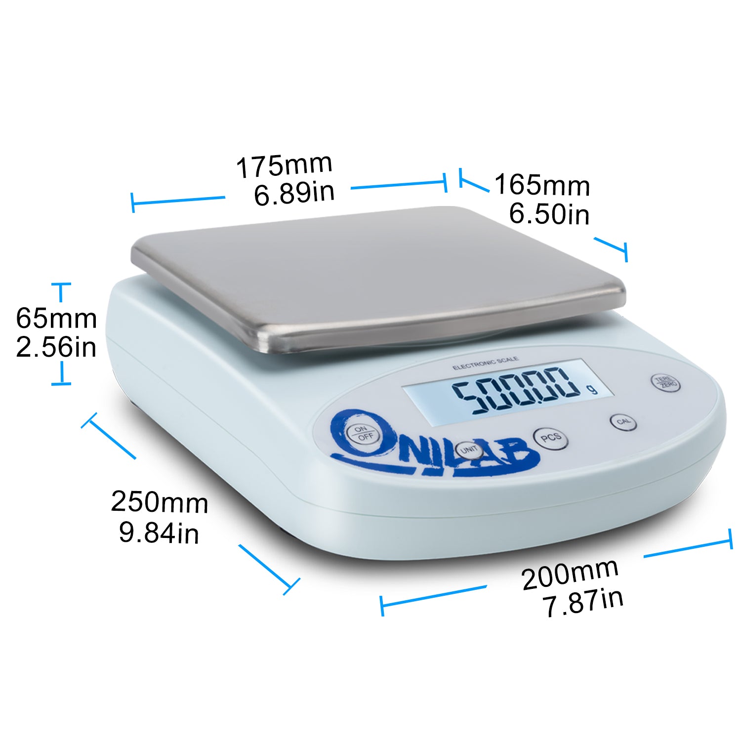 ONiLAB Lab Analytical Balance 3000 x 0.01g(6.6x0.00002 lb) 0.01g High Precision Electronic Scale LCD Display Scientific Scale with Calibration&Piece Count, Unit Convert,Labs,Kitchen,Jewelry