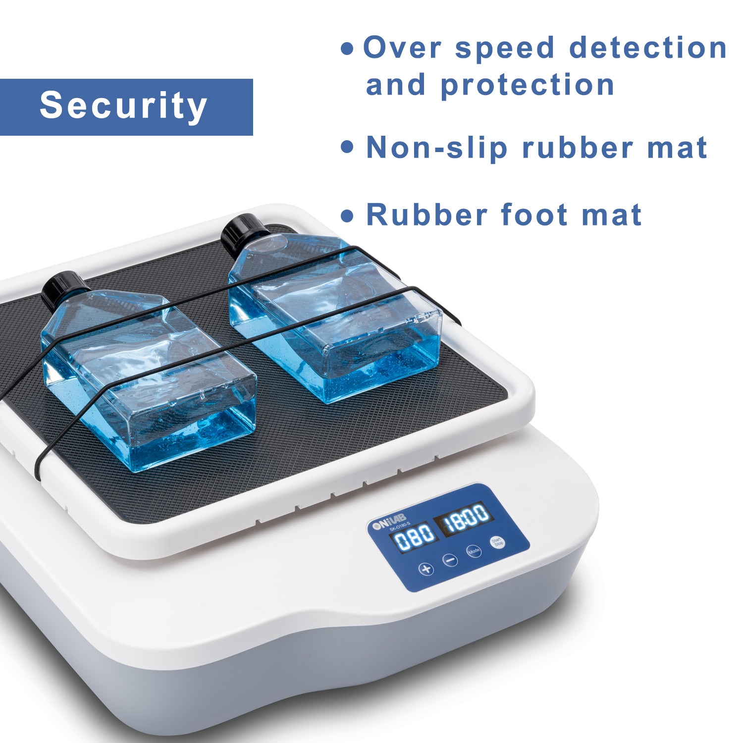 ONiLAB Digital Orbital Shaker Adjustable Speed 40-200RPM,Capacity 2KGS, Orbital Rotator Shaker with Continuous Mode(Set time to Zero) or Timer Mode, LCD Display Speed and time, Labs and Classrooms