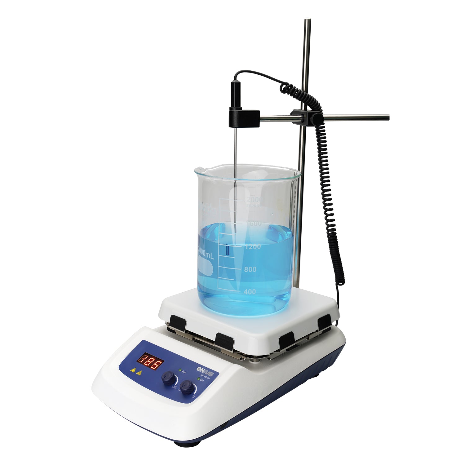 ONiLAB 7" LCD /LED Digital Magnetic Hotplate Stirrer Max.Speed 1500rpm Max.Stirring Quantity 20L,Max Heating Temperature to 550℃