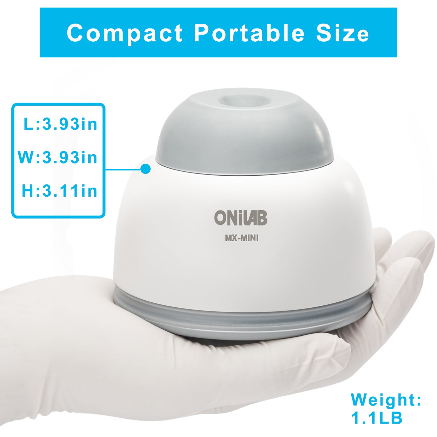 ONiLAB Mini Vortex Mixer with Touch Function, Lab Mixing, Nail Polish,Eyelash Adhesives and Acrylic Paints Mixing, Lab Vortexer for Centrifuge Tubes and Test Tubes