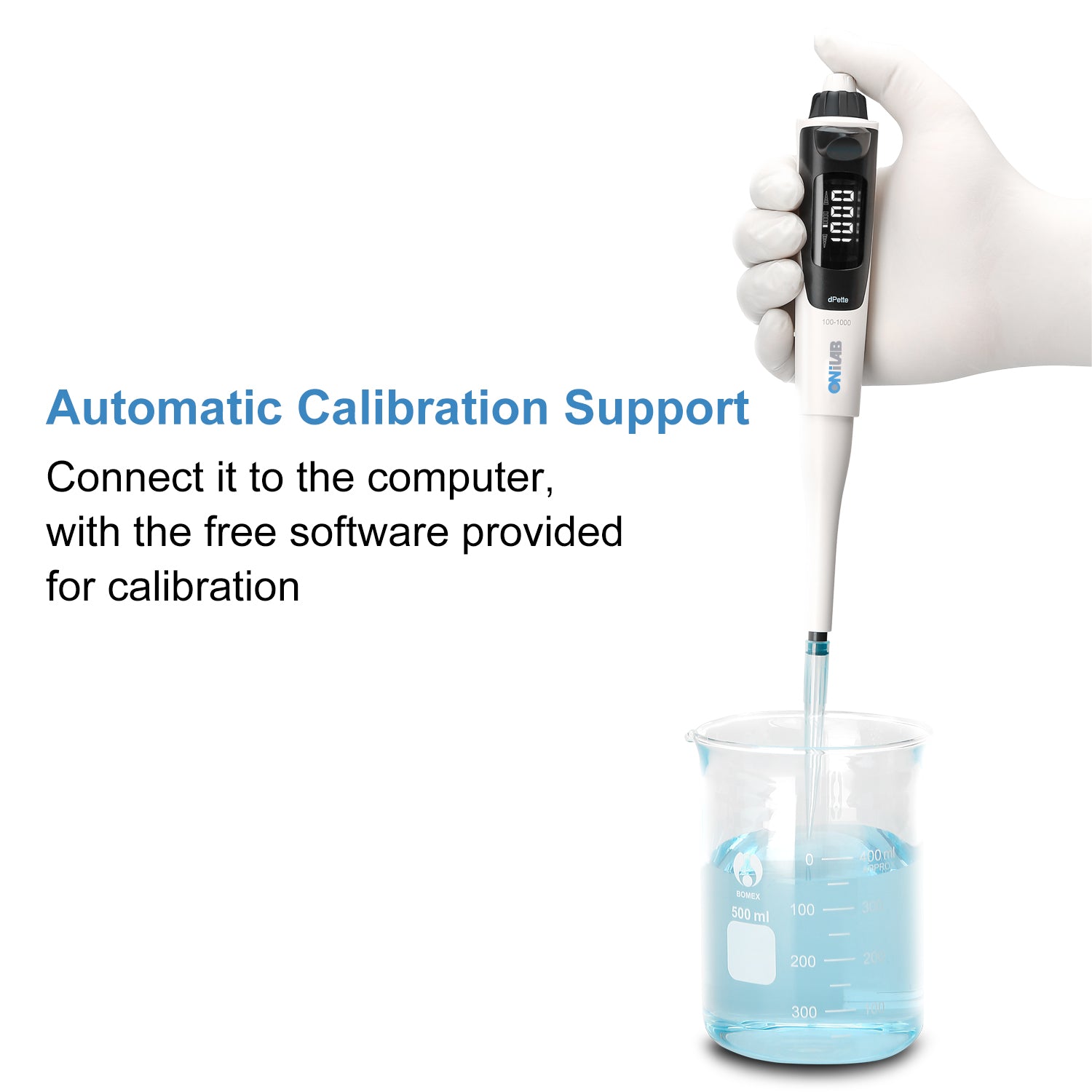 Electric Single Channel Pipette Laboratory Micropipette Adjustable Volume Pipettors 0.5-10μL…