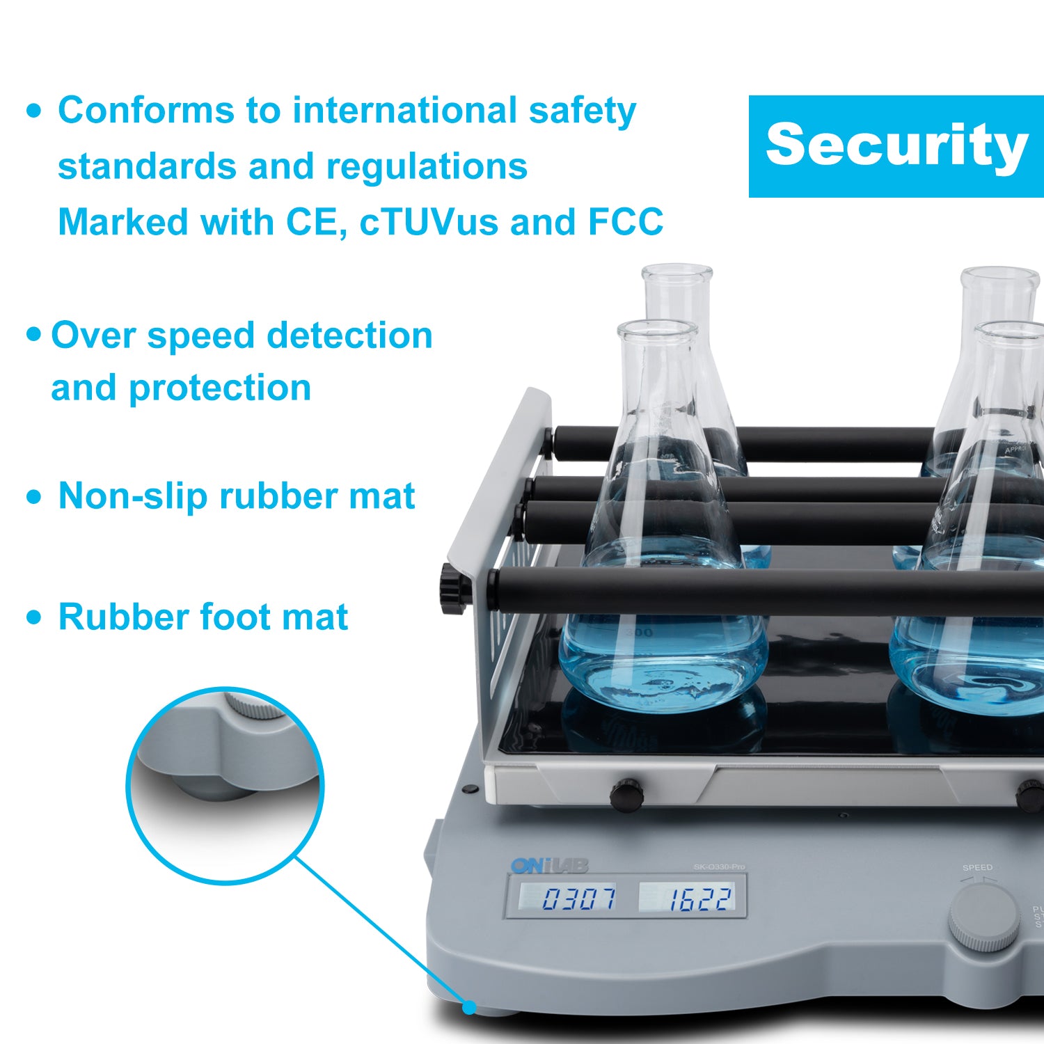 ONiLAB Digital Orbital Shaker Adjustable Speed 100-500RPM, Capacity 7.5KGS,Orbital Rotator Shaker with Continuous Mode(do not Start time) or Timer Mode, LCD Display,Various Optional Platforms…