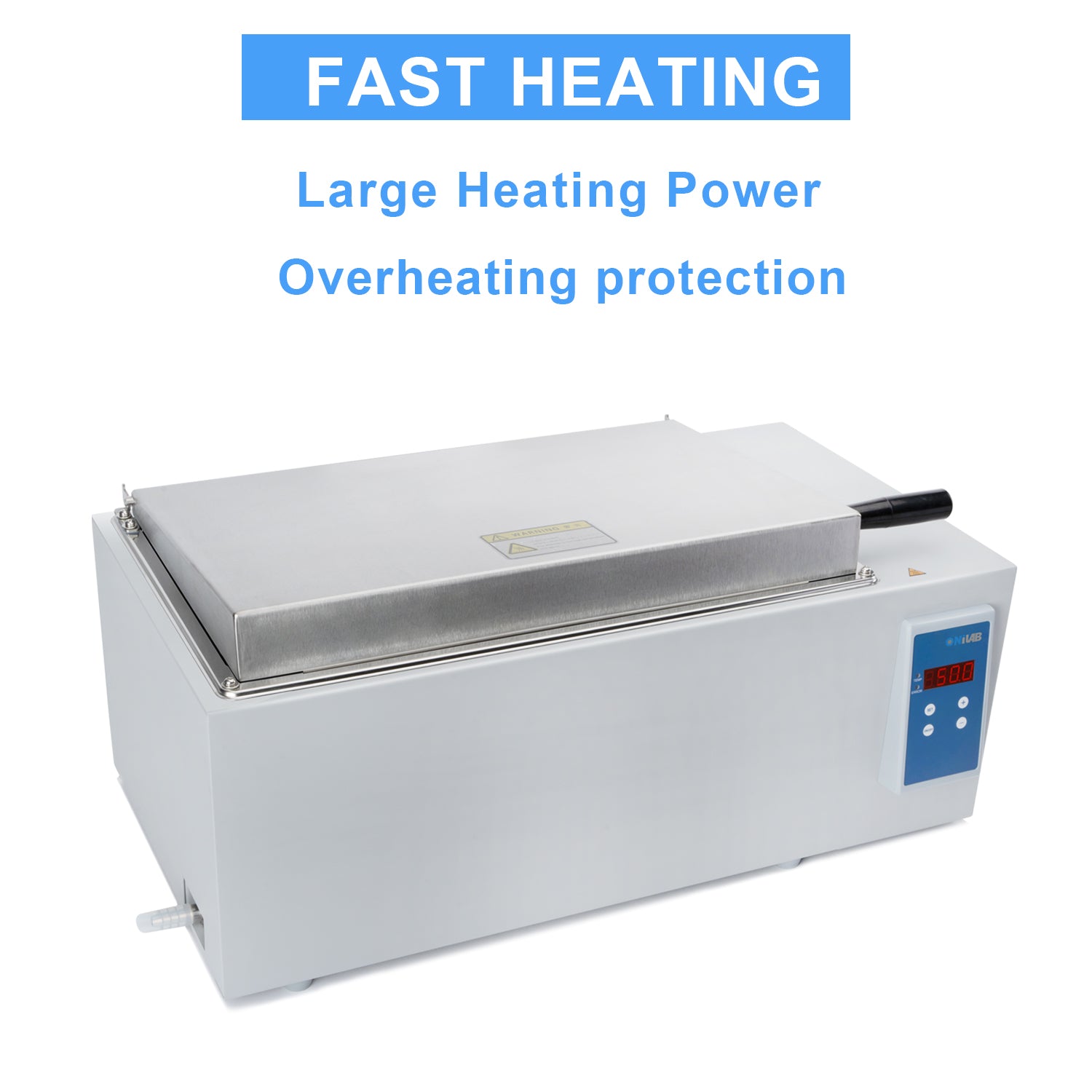 ONiLAB Scientific Digital Lab Water Bath Thermostatic Water Bath Heater 20L,1000W, RT-80°C(RT-176°F),110V