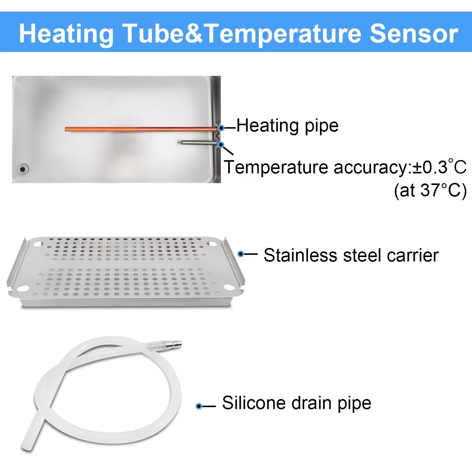 ONiLAB Scientific Digital Lab Water Bath Thermostatic Water Bath Heater 20L,1000W, RT-80°C(RT-176°F),110V