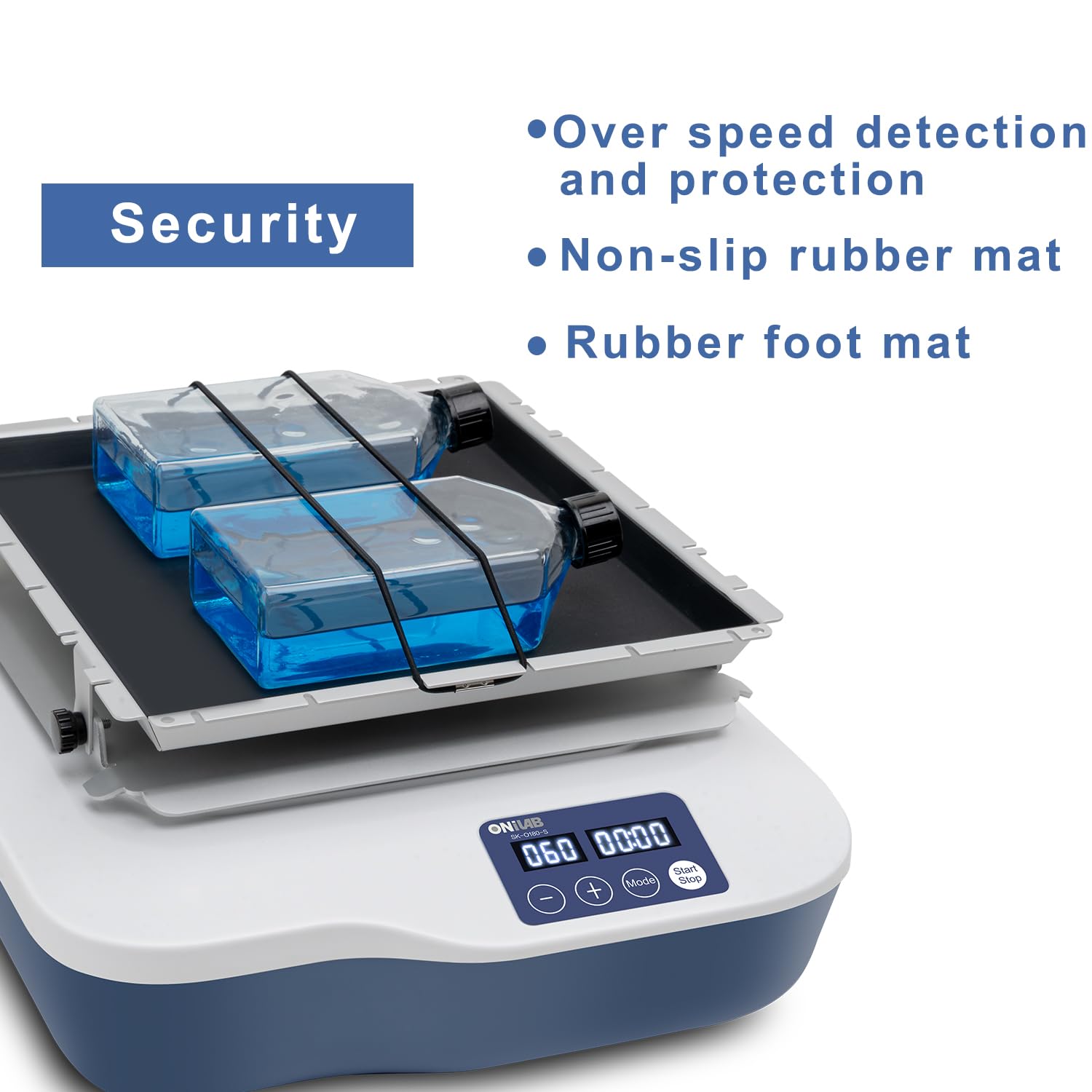 ONiLAB Digital Orbital Shaker Adjustable Speed 40-200RPM,Capacity 2KGS, Orbital Rotator Shaker with Continuous Mode or Timer Mode(1min-99h59min), Replaceable Platform,Labs and Classrooms