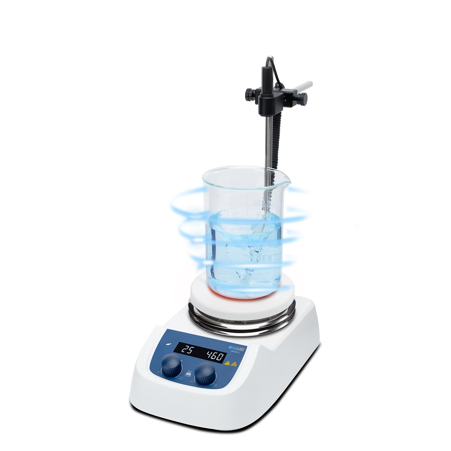 ONiLAB 5 inch LED Digital Hotplate Magnetic Stirrer Hot Plate with Ceramic Coated Lab Hotplate, 280℃ Stir Plate, Magnetic Mixer 3,000mL Stirring Capacity, 200-1500rpm