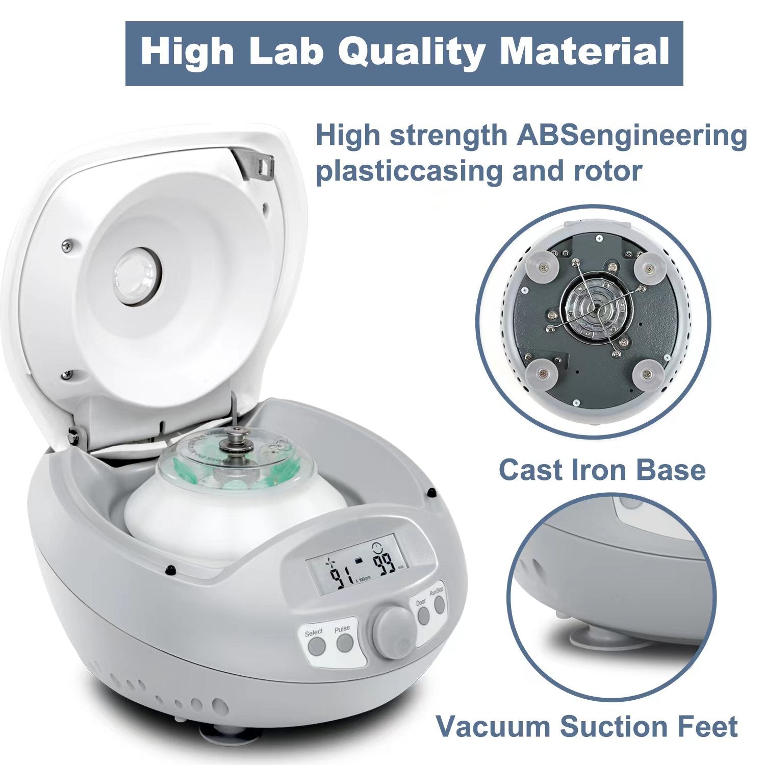 ONiLAB LCD Digital High Speed Mini Centrifuge15000rpm, Capacity 0.2/0.5/1.5/2ml x 12 Place,Max RCF 15100xg,Low Noise≤54dB, 100-240V