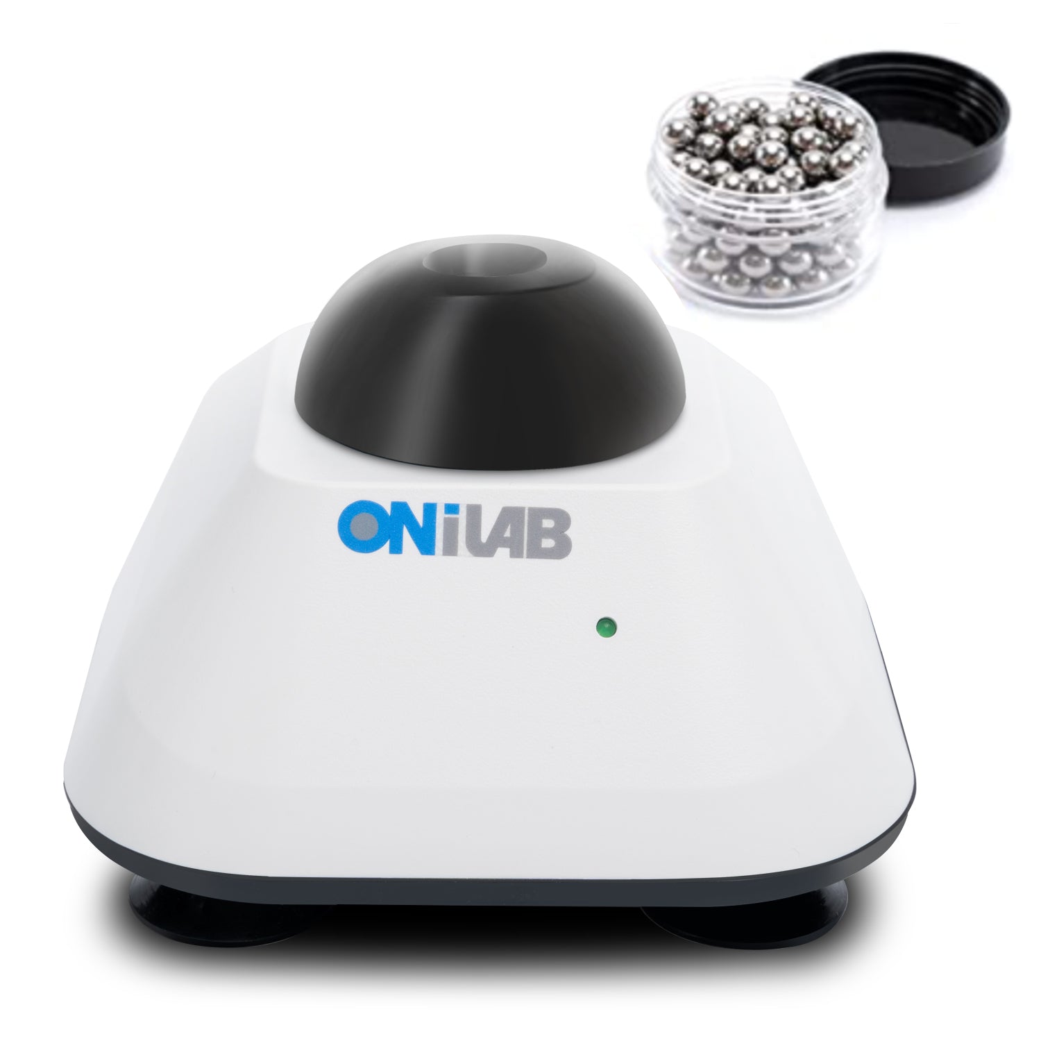 ONiLAB Mini Vortex Mixer with Touch Function, Lab mixing, Nail Polish ,Tattoo Ink ,Eyelash Adhesives and Acrylic Paints mixing , Lab Vortexer with Sturdy Aluminum Casting Base，with 120pcs 7/32in Mixing Balls