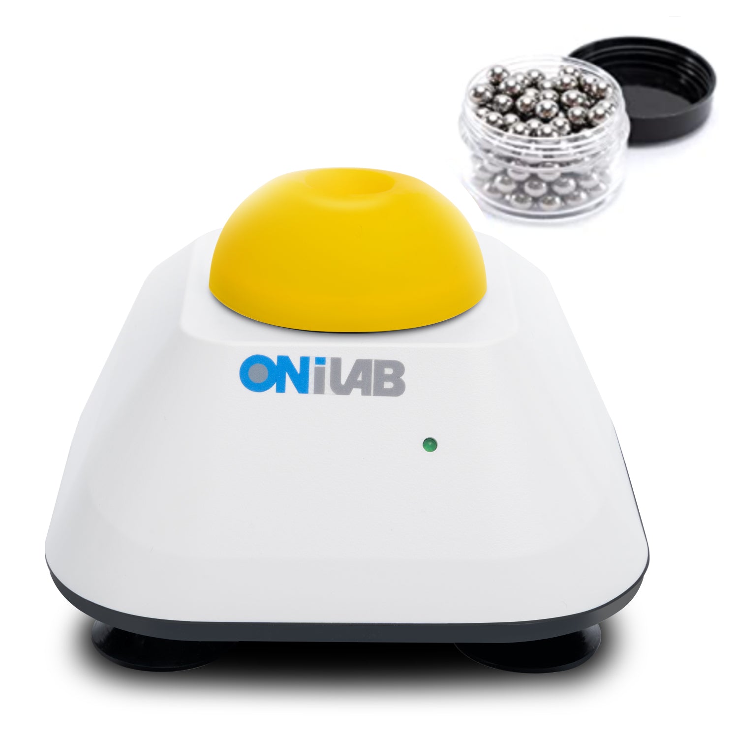 ONiLAB Mini Vortex Mixer with Touch Function, Lab mixing, Nail Polish ,Tattoo Ink ,Eyelash Adhesives and Acrylic Paints mixing , Lab Vortexer with Sturdy Aluminum Casting Base，with 120pcs 7/32in Mixing Balls