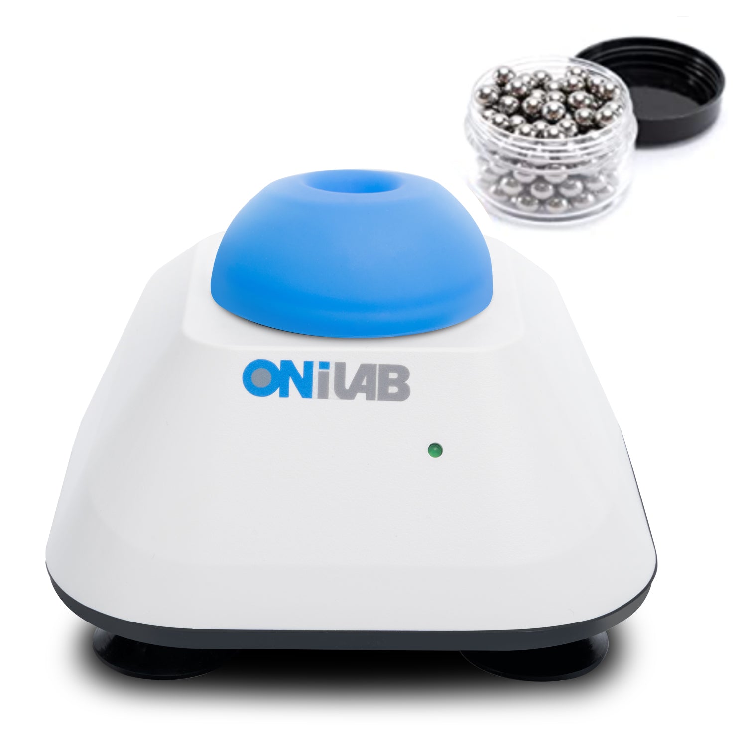 ONiLAB Mini Vortex Mixer with Touch Function, Lab mixing, Nail Polish ,Tattoo Ink ,Eyelash Adhesives and Acrylic Paints mixing , Lab Vortexer with Sturdy Aluminum Casting Base，with 120pcs 7/32in Mixing Balls