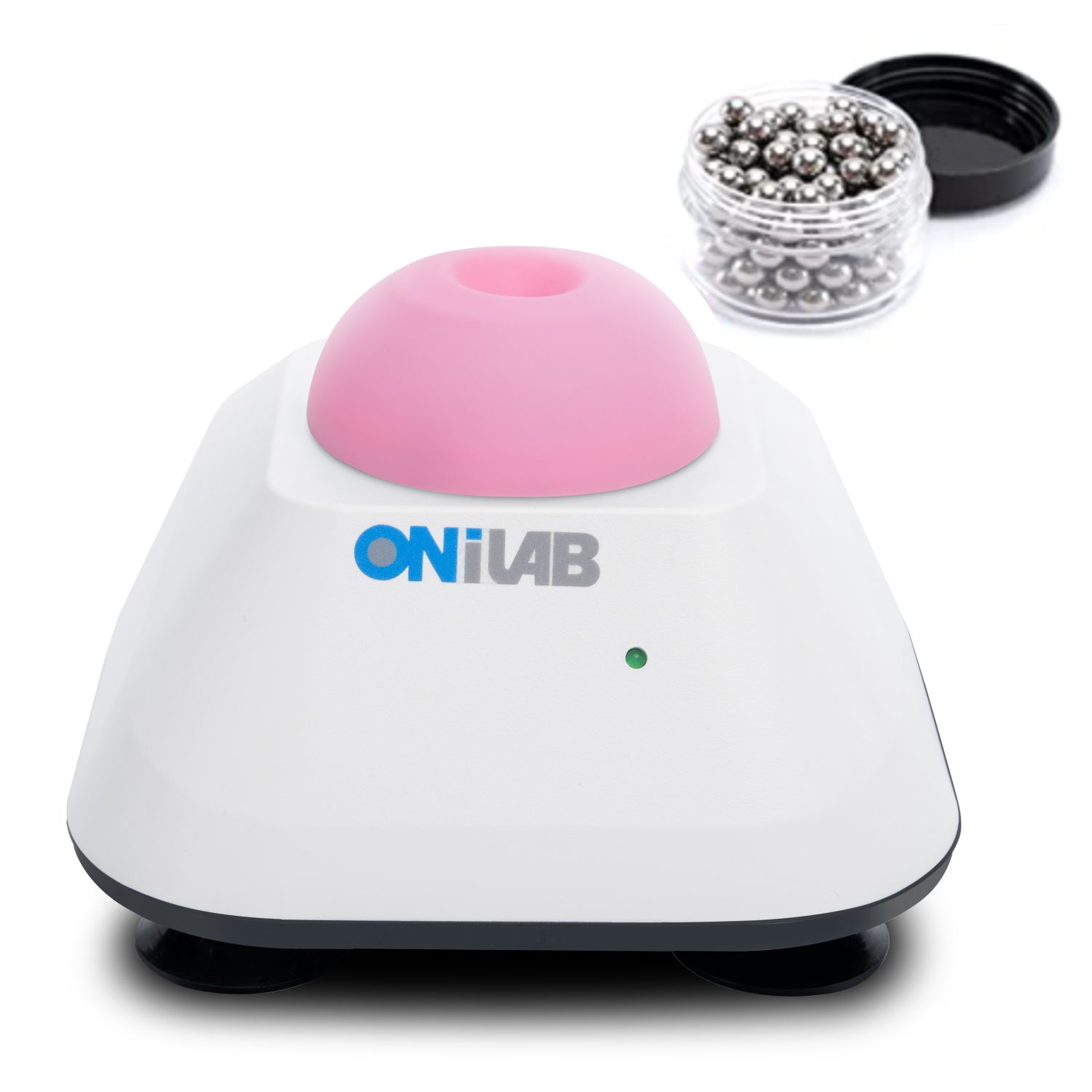 ONiLAB Mini Vortex Mixer with Touch Function, Lab mixing, Nail Polish ,Tattoo Ink ,Eyelash Adhesives and Acrylic Paints mixing , Lab Vortexer with Sturdy Aluminum Casting Base，with 120pcs 7/32in Mixing Balls