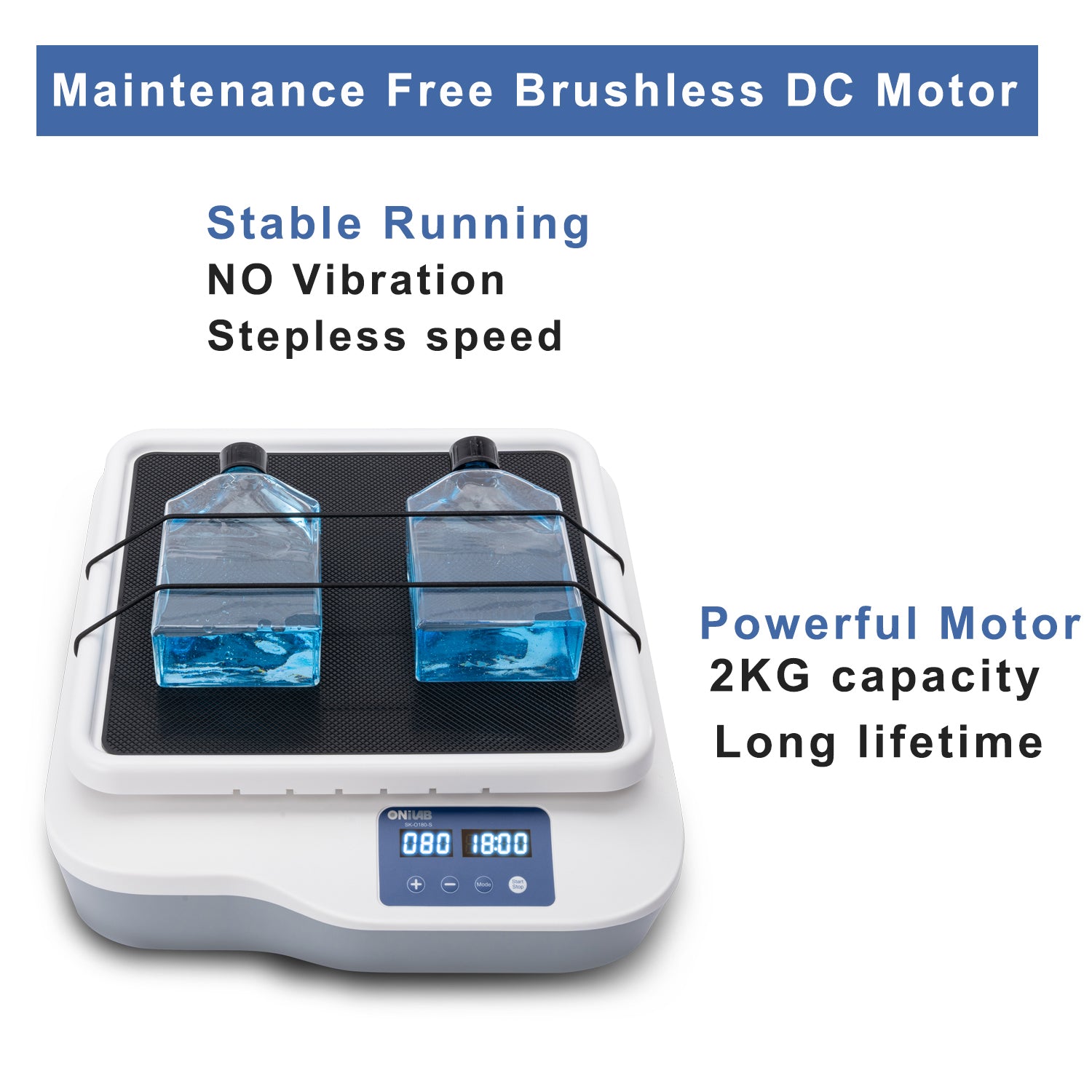 ONiLAB Digital Orbital Shaker Adjustable Speed 40-200RPM,Capacity 2KGS