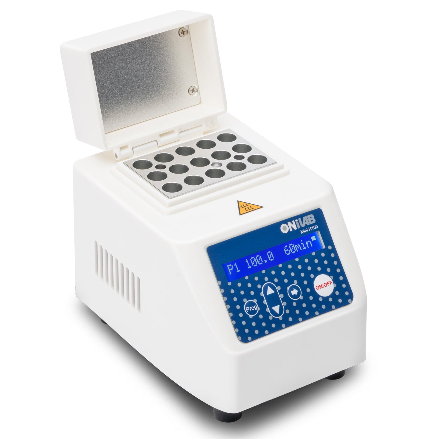 ONiLAB Mini Dry Bath Incubator with 15 x1.5ml Aluminium Heating Block, LCD Display, Timer Control,UP to 100C, 0.5C Accuracy,9 Programs in Memory, Rapid Calibration,Various Blocks for Selecting